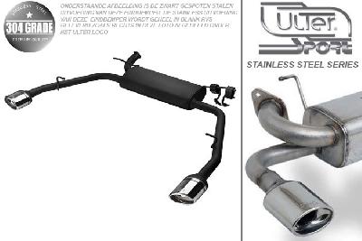 Ulter Sport, Einddemper L+R, Geheel RVS, Enkel Ovaal 120x80mm, Renault, LAGUNA III GRANDTOUR, 2008-, 2.0 dCi 96/110kW, Pasklaar, Past op originele middendemper/katalysator