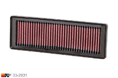 33-2931 K&N Luchtfilter Lengte 283 mm, Breedte 98 mm, Fiat Punto 1.4 8V, 2012-2015
