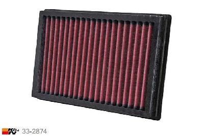 33-2874 K&N Luchtfilter Lengte 262 mm, Breedte 174 mm, Ford Focus C-max 1.6 Turbo Diesel, 2003