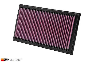33-2357 K&N Luchtfilter Lengte 265 mm, Breedte 159 mm, Ford Fusion 2.3, 2006-2009