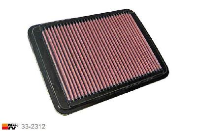 33-2312 K&N Luchtfilter Lengte 262 mm, Breedte 191 mm, Hyundai Santa Fe 3.5 V6, 2004-2006