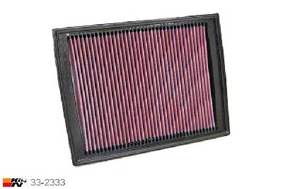 33-2333 K&N Luchtfilter Lengte 297 mm, Breedte 224 mm, Landrover Discovery 3.0 Diesel, 2009-2015