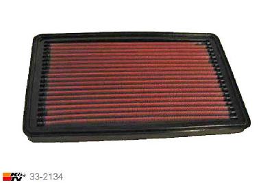 33-2134 K&N Luchtfilter Lengte 244 mm, Breedte 157 mm, Mazda 323F 1.5 DOHC, 89PK, 1994-2001