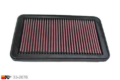 33-2676 K&N Luchtfilter Lengte 256 mm, Breedte 162 mm, Mazda MX5 1.8, 140PK, 1998-2005