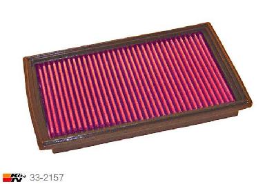 33-2157 K&N Luchtfilter Lengte 260 mm, Breedte 165 mm, Mazda MX6 2.5, 1998-2000