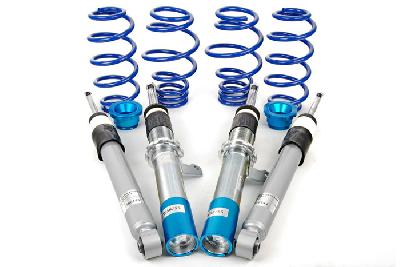 GF150162, Triple-S Schroefset, VW Passat Variant 1.4 TSI/ 1.6/ 1.6 FSI/ 1.8 TSI/ 2.0/ 2.0FSI/ DSG/ 1.6 TDI/ 1.9TDi veerpootdiameter 50/55 mm B6 / 3C5 08/2005-10/2011, 1105KG max vooraslast, Niet voor modellen met niveauregeling, Bij deze set zijn verkorte koppelstangen noodzakelijk, deze zijn los verkrijgbaar.