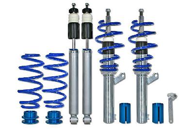 GF150274, Triple-S Schroefset, VW Passat CC 1.4 TSI/ 1.8 TSI/ 2.0 TSI/ 3.6 V6/ 2.0 TDI/ 2.0 Blue TDI veerpootdiameter 50/55 mm 3CC/ Typ35 05/2008-01/2012, 1200KG max vooraslast, Bij deze set zijn verkorte koppelstangen noodzakelijk, deze zijn los verkrijgbaar.