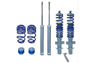 GF150189, Triple-S Schroefset, VW Polo 1.2/ 1.2 TSI/ 1.4/ 1.4 TSI/ 1.4 GTI/ 1.6/ 1.2 TDI/ 1.5 TDI GT/ 1.6 TDI 6R 06/2009-06/2014, 960KG max vooraslast, Bij deze set zijn verkorte koppelstangen noodzakelijk, deze zijn los verkrijgbaar.