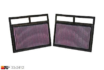 33-2412 K&N Luchtfilter, Mercedes AMG CL65 6.0 AMG = set van 2 stuks, 2003-2010