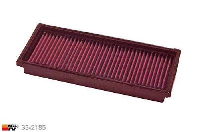 33-2185 K&N Luchtfilter Lengte 265 mm, Breedte 114 mm, Mercedes SLK320 3.2 R230 2 stuks nodig, 218PK, 2000-2004