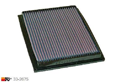 33-2675 K&N Luchtfilter Lengte 252 mm, Breedte 210 mm, Opel Senator 3.0 12V/24V ook Turbo, 204PK, 1987-1993