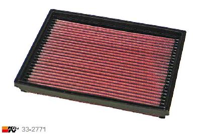 33-2771 K&N Luchtfilter Lengte 238 mm, Breedte 187 mm, Opel Vectra B 2.0 TD/DTI Turbo Diesel 16V/DTi, 82/100PK, 1995-1996