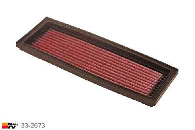 33-2673 K&N Luchtfilter Lengte 292 mm, Breedte 100 mm, Peugeot 306 1.6, 101PK, 1994-1997