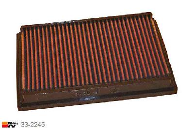 33-2245 K&N Luchtfilter Lengte 238 mm, Breedte 165 mm, Peugeot 307 2.0 HDI schakel, 90/110PK, 2000-2007