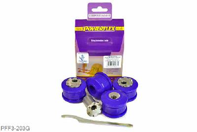 PFF3-203G, Audi S/RS S4 inc. Avant, Front Upper Arm To Chassis Bush Camber Adjustable Provides on-car adjustment of the vehicles camber angles, with a 1.5 degree range of adjustment. This part replaces OE numbers: 4B0407515 and 8K0407515. For a non adjustable bush use PFF3-203, 4 stuk(s) benodigd  per auto, 4 stuk(s) in verpakking, prijs per set van 4 stuk(s)