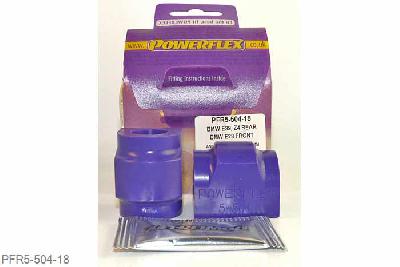 PFR5-504-18, BMW E46 3 Series Compact, Rear Roll Bar Mounting Bush 18mm Please check anti roll bar diameter before ordering - Some part numbers may be described as for the rear but are also for the front anti roll bar on some models. It will not fit E24 6 series models built before 05/1982. 18mm, 2 stuk(s) benodigd  per auto, 2 stuk(s) in verpakking, prijs per set van 2 stuk(s)