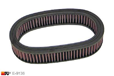 E-9136 K&N Luchtfilter, Renault Clio 1.2 L/RL/RN/RT E7F/J, 55PK, 1990-1995
