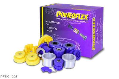 PF5K-1005, Mini Mini Generation 2 (R55/56/57) (2006 - 2013), Powerflex Handling Pack Included within this pack are the following parts:PFF5-201Front Wishbone Rear BushPFF5-206Lower Engine Mount SmallPFF5-207Lower Engine Mount Large Bush InsertPFR5-1103Rear Trailing Arm Front BushPFR5-115Rear Shock Top Mounting BushThis Handling Pack contains a selection of parts from a complete vehicle listing, clickhereto see more parts available., 1 stuk(s) benodigd  per auto, 1 stuk(s) in verpakking, prijs per set van 1 stuk(s)