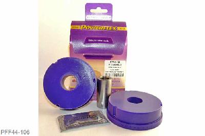 PFF44-106, Mitsubishi Lancer Evolution 7-8-9 (inc 260), Front Lower Front Engine Mount These mounts are for fast road/competition. These are harder and may cause a slight increase in engine vibration and noise. For road use, use PFF44-106R., 1 stuk(s) benodigd  per auto, 1 stuk(s) in verpakking, prijs per set van 1 stuk(s)