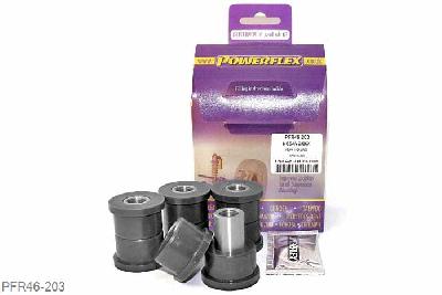 PFR46-203, Nissan 200SX - S13, S14, S14A and S15, Rear Trailing Arm Bush The length of the bush is 45mm with a diameter of 33mm, please check original bush to confirm dimensions. For bushes that measure 50mm with a diameter of 31.25mm use part PFR46-210. - These fit the Skyline R32 Models Only, For R33/R34 Use PFR46-210. - These fit the 200sx S13 Models Only, For S14/S15 Use PFR46-210., 4 stuk(s) benodigd  per auto, 4 stuk(s) in verpakking, prijs per set van 4 stuk(s)