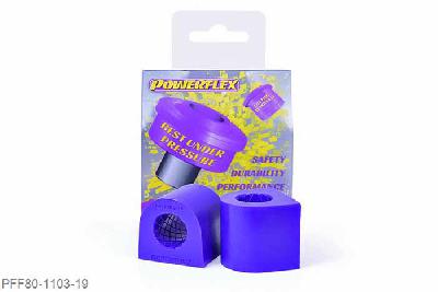 PFF80-1103-19, Opel Corsa D, Front Anti Roll Bar Bush 19mm This part replaces OE numbers: 0350181S, 13343139 and 207668. Please check anti roll bar diameter before ordering. 19mm, 2 stuk(s) benodigd  per auto, 2 stuk(s) in verpakking, prijs per set van 2 stuk(s)