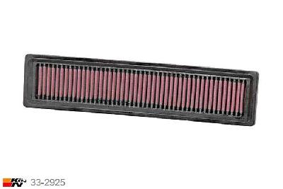 33-2925 K&N Luchtfilter Lengte 356 mm, Breedte 83 mm, Renault Twingo 1.2 12V, 60PK, 2004-2007