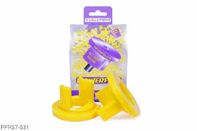 PFR57-531, Porsche 997 GT2, GT3 & GT3RS, Gearbox Front Mounting Bush Insert Kit PFR57-531 fits 996 & 997 vehicles with the twin mounting bracket (OEM part number 99737503303) at the end of the gearbox, as fitted to all 3.6 & 3.8 Tiptronic models, Turbo models Manual & Tiptronic, GT2 & GT3. For vehicles with a single bush (OEM part number 99637505505) in the end casing use PFR57-530, including all 3.4 models, 3.6 & 3.8 Manual models except for Turbo GT2 & GT3 models., 1 stuk(s) benodigd  per auto, 1 stuk(s) in verpakking, prijs per set van 1 stuk(s)