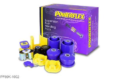 PF60K-1002, Renault Clio III Sport 197/200 (2005 - 2012), Powerflex Handling Pack Included within this pack are the following parts:PFF60-801Front Arm Front BushPFF60-802Front Arm Rear BushPFR60-810Rear Beam Mounting BushPFF60-820Lower Engine Mount InsertPFF60-821Upper Engine Mount InsertPFF60-822Upper Engine Mount Torque Arm BushThis Handling Pack contains a selection of parts from a complete vehicle listing, clickhereto see more parts available., 1 stuk(s) benodigd  per auto, 1 stuk(s) in verpakking, prijs per set van 1 stuk(s)