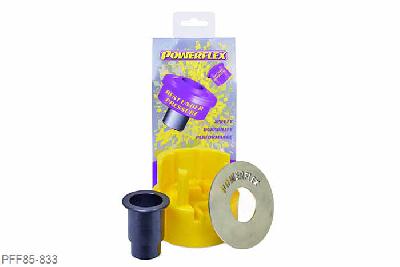 PFF85-833, Seat Leon MK3 5F (2013 -), Front Lower Engine Mount Hybrid Bush (Large) PFF85-833 replaces the lower half of the original bush OEM part number 5Q0198 037 B and includes an insert to fit into and fill the voids in the upper bush. This unique bush has been designed to be fitted without subframe removal from the vehicle and avoids associated wheel alignment costs., 1 stuk(s) benodigd  per auto, 1 stuk(s) in verpakking, prijs per set van 1 stuk(s)