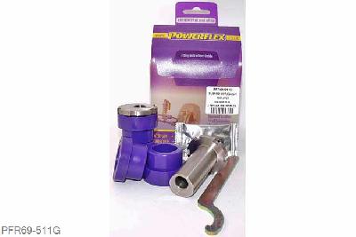 PFR69-511G, Subaru Impreza including WRX and STi, (GH 10/07-12/10, GR 02/08-12/10), Rear Upper Arm Inner Rear Bush ADJUSTABLE This bush is designed to replace the rear upper control arm rear bush and is engineered to provide on car CAMBER adjustment with a range of +/- 1.0 degree,  as well as being of a low compliance design. This bush must be used in conjunction with PFR69-510G., 2 stuk(s) benodigd  per auto, 2 stuk(s) in verpakking, prijs per set van 2 stuk(s)