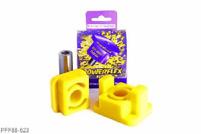 PFF88-623, Volvo S60 (2001-2009), V70-Mk2, S80-Mk1 (2000-2007), Upper Engine Mount Cross Shape Diesel Designed to fit the later style bracket which has a cross-shape, for earlier vehicles with the round bracket use Part No. PFF88-103. PFF88-623 bush with original bracketPFF88-623 fitted to bracket, 1 stuk(s) benodigd  per auto, 1 stuk(s) in verpakking, prijs per set van 1 stuk(s)