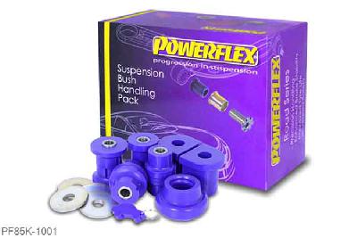 PF85K-1001, VW Golf MK1 (1973 - 1985), Powerflex Handling Pack Included within this handling pack are the following parts:PFF85-211Front Wishbone Inner BushPFF85-213Front Wishbone Rear BushPFR85-220Rear Beam Mounting BushPFF85-235Engine Mount Stopper BushThis Handling Pack contains a selection of parts from a complete vehicle listing, clickhereto see more parts available., 1 stuk(s) benodigd  per auto, 1 stuk(s) in verpakking, prijs per set van 1 stuk(s)