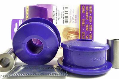 PFF85-410, VW Golf Mk4 2WD Typ 1J, Front Wishbone Rear Bush This bush replaces OE number 1J0407181. If fitting this bush to A3 MK1 2WD or Seat Leon & Cupra MK1, it only fits pressed steel arms, for cast arms use PFF3-610., 2 stuk(s) benodigd  per auto, 2 stuk(s) in verpakking, prijs per set van 2 stuk(s)