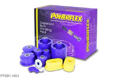 PF85K-1004, VW Golf Mk4 2WD Typ 1J, Powerflex Handling Pack This kit is suitable for Petrol vehicles only Included within this pack are the following parts:PFF85-201Front Wishbone Front BushPFF85-410Front Wishbone Rear BushPFR85-415Rear Beam Mounting Bush, 72.5mmPFF85-420Front Engine Mount Dog BonePFF85-505Front Engine Mount Dog Bone Small BushThis Handling Pack contains a selection of parts from a complete vehicle listing, clickhereto see more parts available., 1 stuk(s) benodigd  per auto, 1 stuk(s) in verpakking, prijs per set van 1 stuk(s)