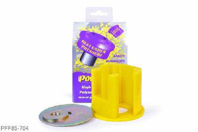 PFF85-704, VW Golf MK6 5K (2009-2012), Lower Engine Mount Insert (Large) PFF85-704 fits vehicles from the middle of 2008 on, please check the picture of the 2 bushes in order to identify the insert you require. For vehicles upto mid 2008 use PFF85-504. - OE Numbers 1K0199867 or 1K0199868, 1 stuk(s) benodigd  per auto, 1 stuk(s) in verpakking, prijs per set van 1 stuk(s)