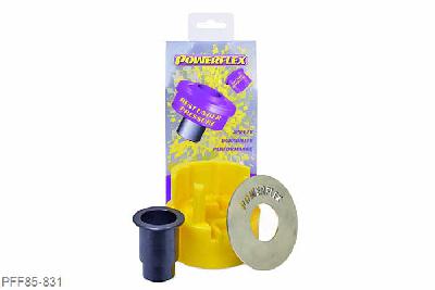 PFF85-831, VW Golf MK7 5G 2WD Rear Beam, Front Lower Engine Mount Hybrid Bush (Large) PFF85-831 replaces the lower half of the original bush OEM part number 5Q0198 037 A and includes an insert to fit into and fill the voids in the upper bush. This unique bush has been designed to be fitted without subframe removal from the vehicle and avoids associated wheel alignment costs., 1 stuk(s) benodigd  per auto, 1 stuk(s) in verpakking, prijs per set van 1 stuk(s)
