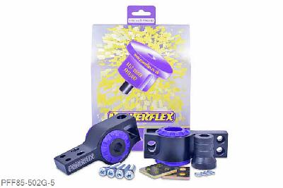 PFF85-502G-5, VW Passat B6 Typ3C (2006-2012), Front Wishbone Rear Bush Anti-Lift & Caster Offset This polyurethane bush fits into the rear position of the front arm and provides anti-lift properties and 1 of caster offset. It is designed to complement PFF85-501G that fits into the front position of the same arm to provide +/- 0.5 degrees of camber adjustment.  This part replaces OE number: 8J0199231 & 3C0199231D      This part replaces OE number: 1K0199231J, 1K0199232J  & 1K0199231K,1K0199232K that includes the original bracket and rubber bush., 2 stuk(s) benodigd  per auto, 2 stuk(s) in verpakking, prijs per set van 2 stuk(s)