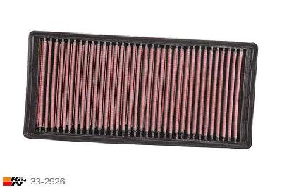 33-2926 K&N Luchtfilter Lengte 302 mm, Breedte 143 mm, Toyota Avensis 2.0 D4D, 9/2006-2008