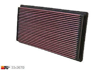 33-2670 K&N Luchtfilter Lengte 346 mm, Breedte 181 mm, Volvo V70 2.3 T5 Turbo, 240PK, 1996-2/2000