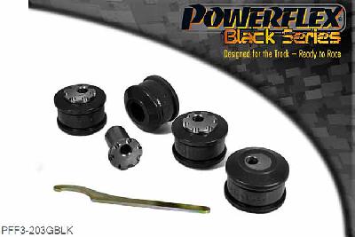 PFF3-203GBLK, Audi A6 Avant Quattro (1997 - 2005) Front Upper Arm To Chassis Bush Camber Adjustable, Provides on-car adjustment of the vehicles camber angles, with a 1.5 degree range of adjustment. This part replaces OE numbers: 4B0407515 and 8K0407515. For a non adjustable bush use PFF3-203, 4 stuk(s) benodigd  per auto, 4 stuk(s) in verpakking, prijs per set van 4 stuk(s)