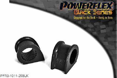 PFR3-1011-25BLK, Audi S/RS 80, 90 Quattro inc Avant (1983-1992) S2 Coupe B3 (1991-1996) Front Anti Roll Bar Mount 25mm, Tear drop shape 25mm, 2 stuk(s) benodigd  per auto, 2 stuk(s) in verpakking, prijs per set van 2 stuk(s)