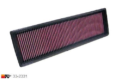 33-2331 K&N Luchtfilter Lengte 427 mm, Breedte 127 mm, VW Jetta 2.5 body code K, 2005-2014