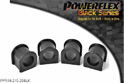 PFR19-210-20BLK, Ford Fiesta Mk3 (1989-1996) inc RS Turbo, XR2i and RS1800 16V Rear Anti Roll Bar Mounting Bush 20mm, Some Anti Roll Bar mounts have a flat bottom (PFR19-210-20) & Some are cylindrical (PFR19-608). 20mm, 4 stuk(s) benodigd  per auto, 4 stuk(s) in verpakking, prijs per set van 4 stuk(s)