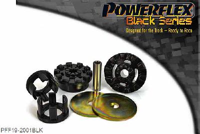 PFF19-2001BLK, Ford Fiesta Mk6 inc ST and Fusion (2002-2008) Lower Engine Mount Large Bush 30mm Oval Bracket, This part replaces OE number: 1 695 146 and fits models with thicker (30mm) oval brackets only. For thinner (25mm) oval bracket use PFF19-2003., 1 stuk(s) benodigd  per auto, 1 stuk(s) in verpakking, prijs per set van 1 stuk(s)
