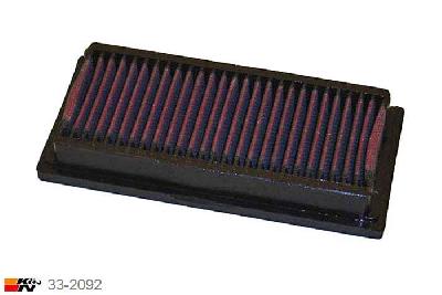 33-2092 K&N Luchtfilter Lengte 198 mm, Breedte 92 mm, VW Scirocco 1.8 90 pk, 1986-1989