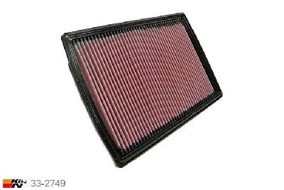 33-2749 K&N Luchtfilter Lengte 318 mm, Breedte 213 mm, VW Sharan 1.9 TDi, 90/110PK, 1995-3/2000
