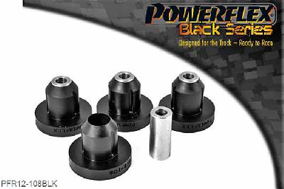 PFR12-108BLK, Peugeot 106 and 106 GTi/Rallye Rear Beam Mount, This bush uses a M10 bolt for later models which use M12 use bush PFR12-109, 4 stuk(s) benodigd  per auto, 4 stuk(s) in verpakking, prijs per set van 4 stuk(s)