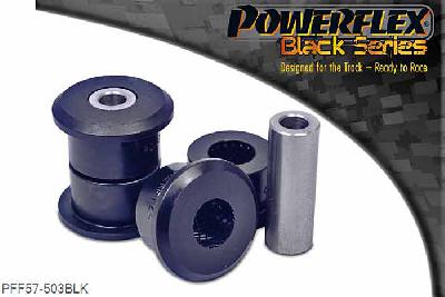 PFF57-503BLK, Porsche 996 (1997-2005) Track Control Arm Inner Bush, No adjustment, concentric. Fits the front of all 996 and Boxster 986 models. It fits the front of the 997 GT2, GT3 & GT3RS models only, all other models of 997 models use PFF57-801. - Fits the rear of 996, 997, 997 GT2, GT3 & GT3RS, Boxster 986, Boxster 987 and Cayman 987C., 2 stuk(s) benodigd  per auto, 2 stuk(s) in verpakking, prijs per set van 2 stuk(s)