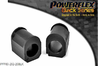 PFF60-202-20BLK, Renault Clio including 16v and Williams Front Anti Roll Bar Chassis Mount Bush 20mm, Fits Clio And 16V Models - Check anti roll bar diameter before ordering 20mm, 2 stuk(s) benodigd  per auto, 2 stuk(s) in verpakking, prijs per set van 2 stuk(s)