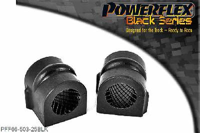 PFF66-503-25BLK, Saab 9-3 (2002-) Front Anti Roll Bar Mounting Bush 25mm, This replaces the original single piece design. For the 2 piece design please use PFF80-1203-* 25mm, 2 stuk(s) benodigd  per auto, 2 stuk(s) in verpakking, prijs per set van 2 stuk(s)